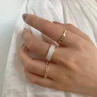 Женский комплект колец из трех предметов, открытые кольца в готическом стиле, свадебная бижутерия в европейском и американском стиле, 2021