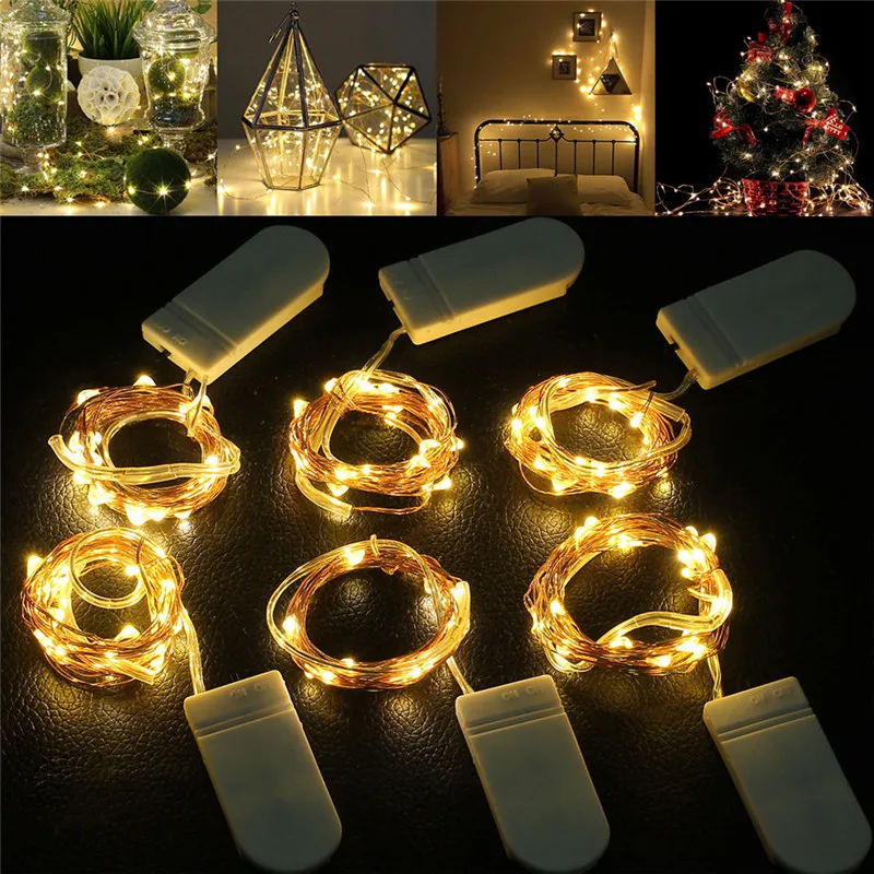 

1M 2M 3M 5M LED String Lights For Christmas New Year Party Wedding Home Decoration Photo Clip Holder Fairy Lights Battery