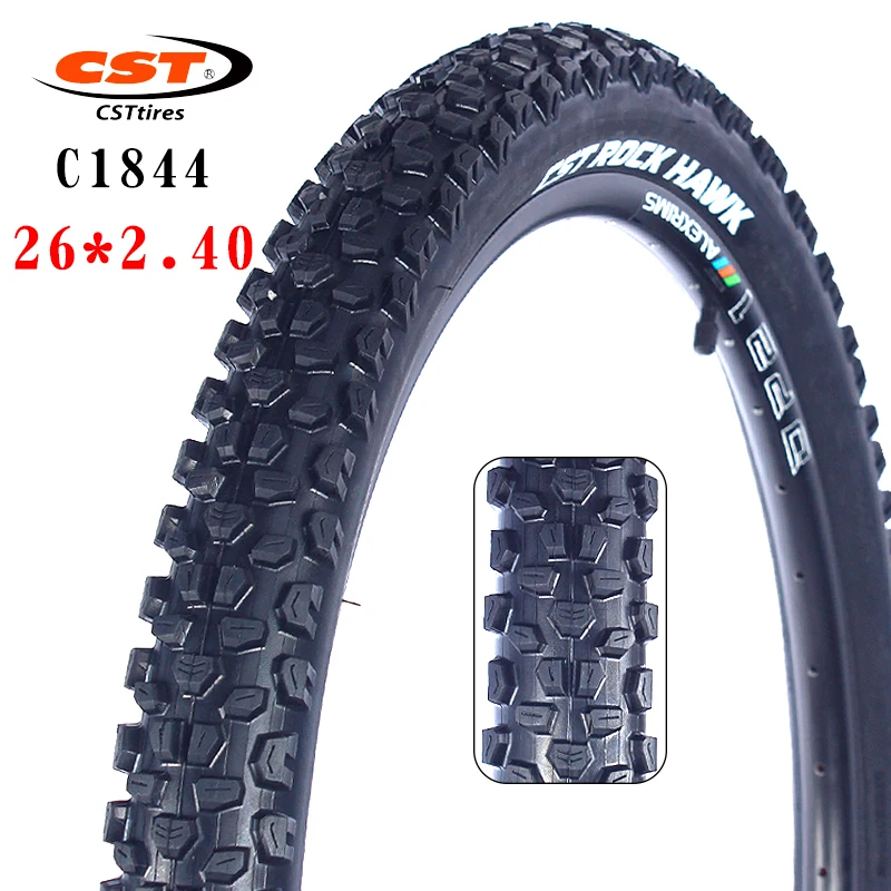 CST ROCK HAWK 26 inch mountain bike tire C1844 steel wire  26*2.40 27.5*2.25 MTB Bicycle thickened tyre