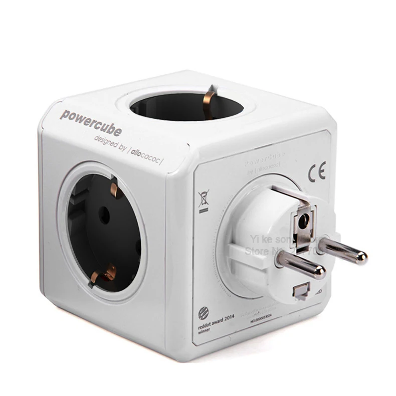Allocacoc powercube розетка с usb удлинитель электрический пробка розетки заглушки для переходник розеток силовой куб силовая полоса мультирозеточный удлинитель ЕС электрическая 16A 2.1A Домашнее использование зарядка