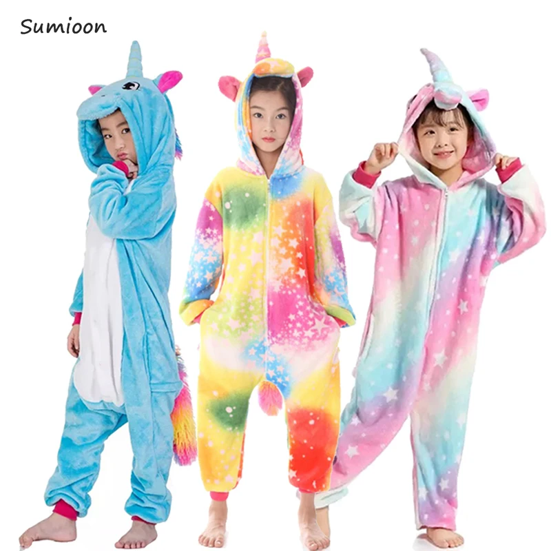 Kigurumi/пижамы с единорогом для детей и взрослых; пижамы для мальчиков и девочек; женские пижамы с изображением панды, Единорога; одежда для сна; комбинезон для малышей