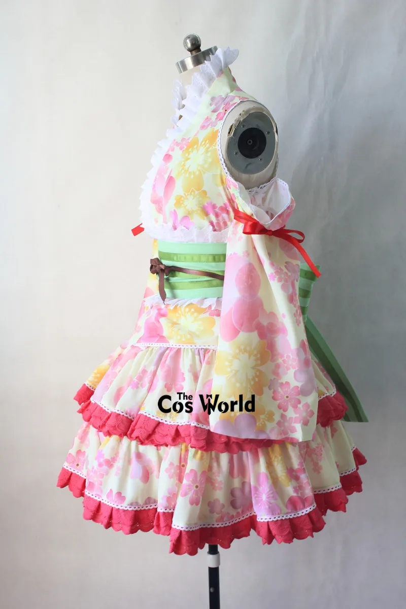 Love Live Koizumi Hanayo September Yukata Kimono Outfit Customize Anime Cosplay Costumes |