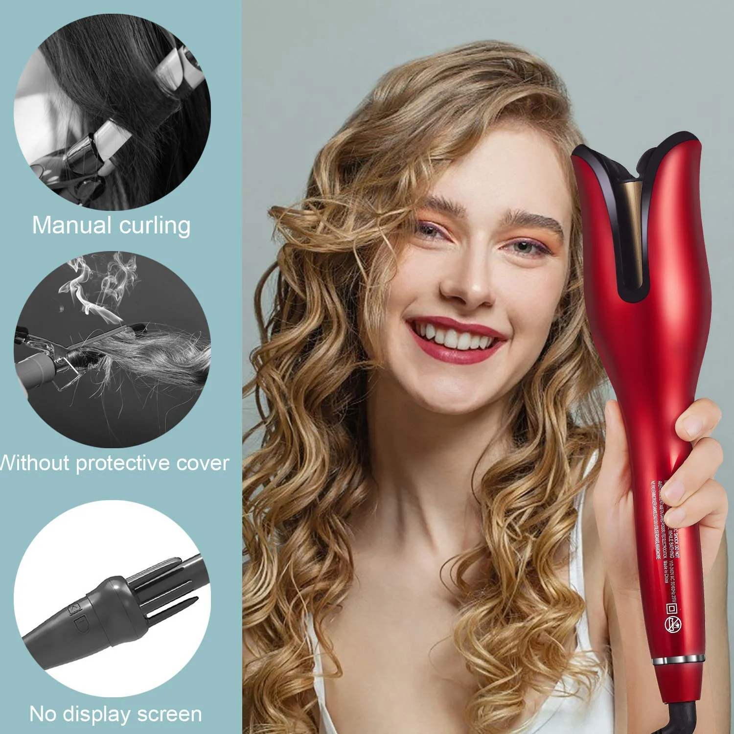 Automatic Hair Curler Rotating Spin N Curls Ceramic Curling Iron Tongs Corrugation Wand Waver Styler Crimper | Красота и здоровье
