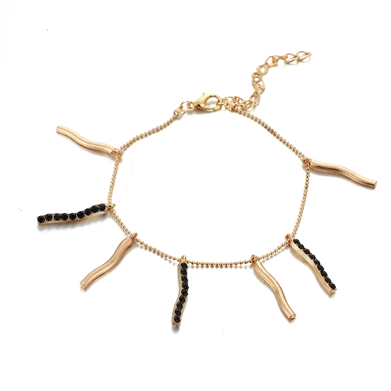 Docona в богемном стиле Вязание веревка рыба украшенные кристаллами с висящими