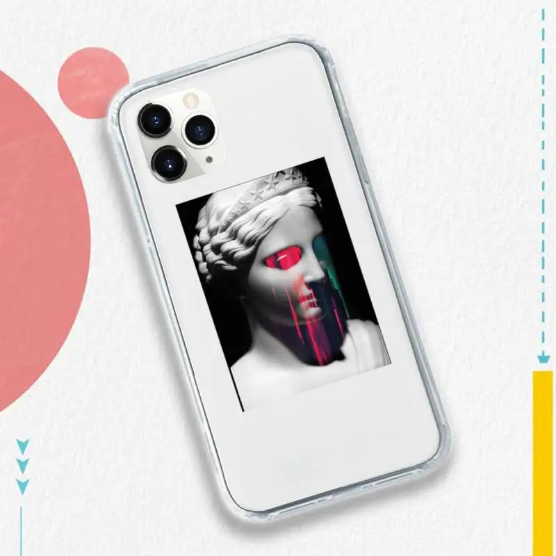 

Art Aesthetic David Mona Lisa Phone Case Transparent soft For iphone 5 5s 5c se 6 6s 7 8 11 12 plus mini x xs xr pro max