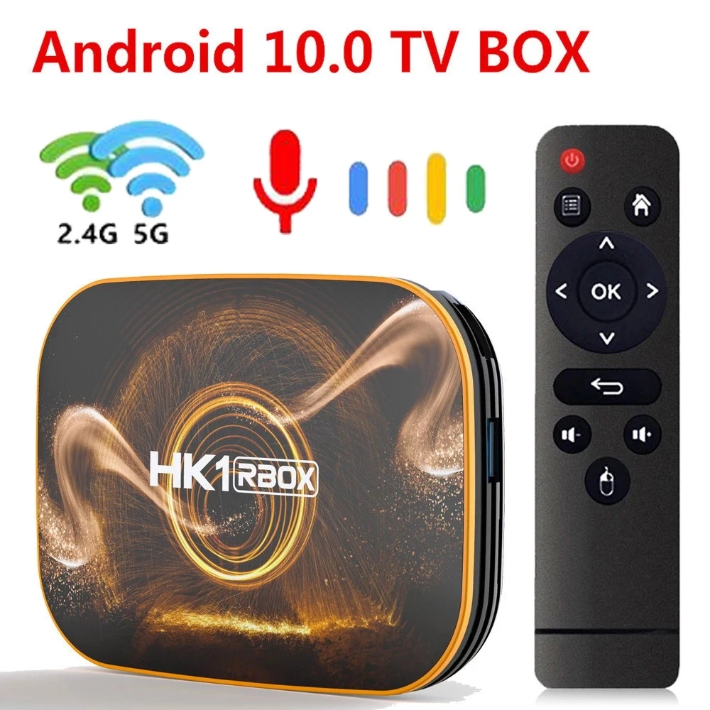 

Приставка Смарт-ТВ HK1 RBOX Android 10 Rockchip RK3318 4 Гб 64 ГБ 32 ГБ H.265 2,4G 5 ГГц Wi-Fi Bluetooth 4K телеприставка 2 Гб 16 Гб