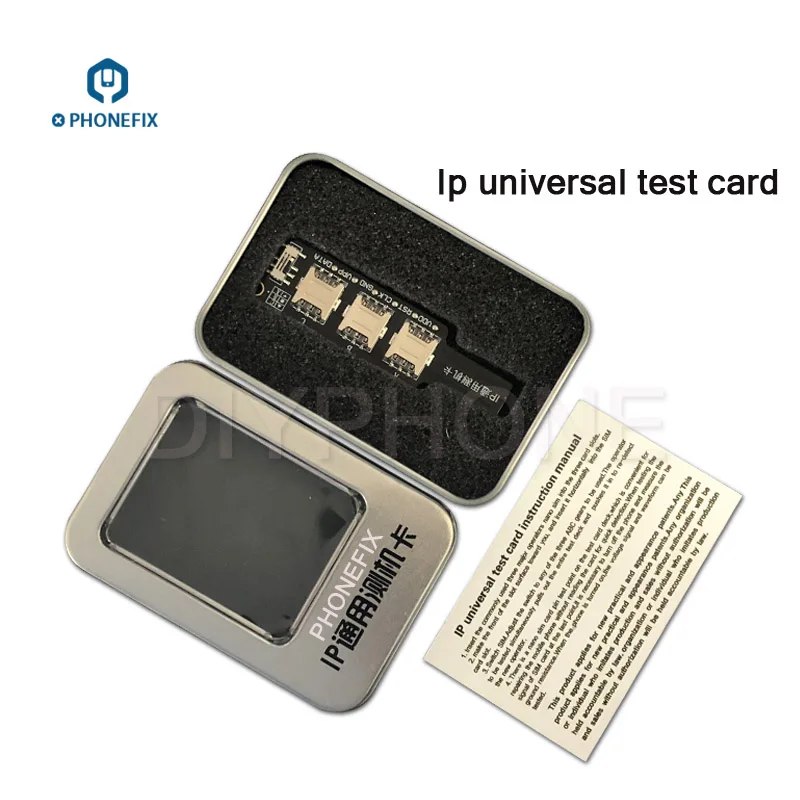 

PHONEFIX 3 in 1 IP Universal Test Card Mobile Telecom Unicom SIM Card Test Adapter Expansion Cards Free Card Tray Repair Tool