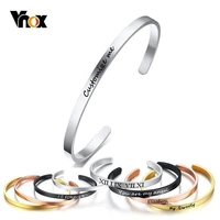 vnox free personalised gifts id bangles for lovers engrave name stainless steel cuff bracelets bangles women mens jewels