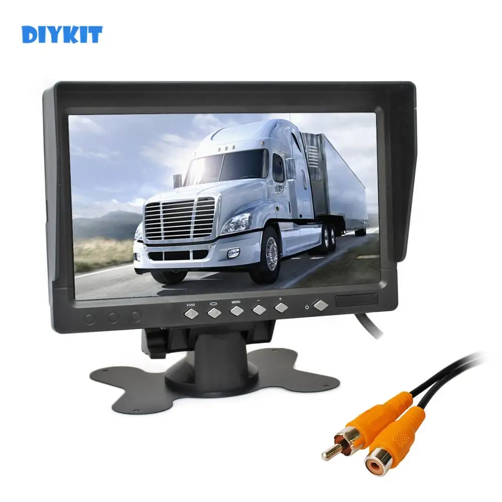 DIYKIT AHD 800x480 7 дюймов TFT LCD монитор автомобиля заднего вида максимальная поддержка