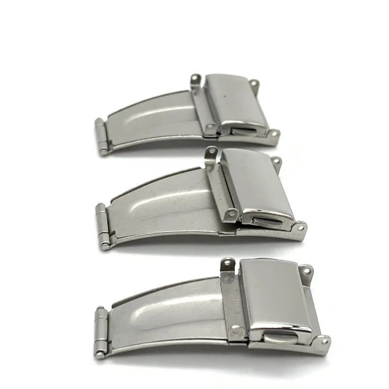 Серебряный ремешок для наручных часов с двойной пряжкой 9/10/11/12/13/14/15/16/17/18/19/20/21