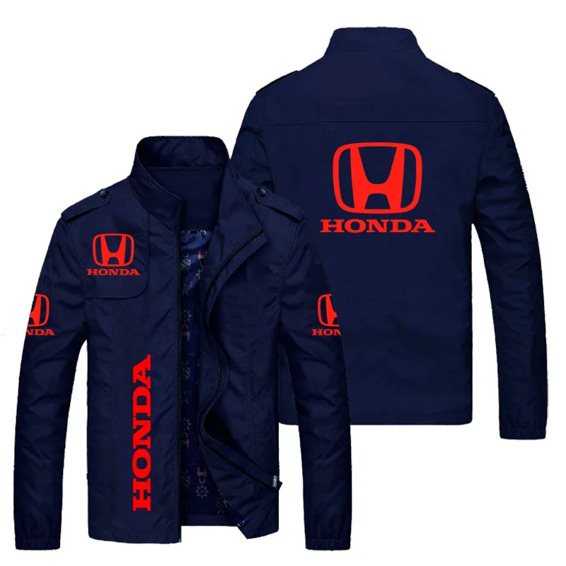 

Мужская куртка Honda, новинка 2021, красная Автомобильная куртка с принтом логотипа Honda, Повседневная ветровка, мотоциклетная велосипедная курт...