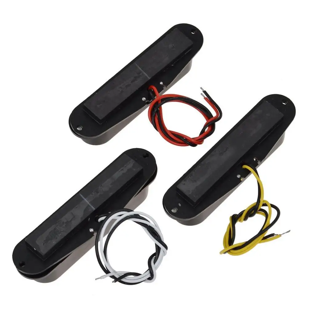 

1 Set Single Coil Pickup Neck Middle Bridge Pickups Black for 7 Strings Electric Guitar Parts