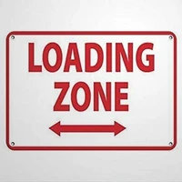 notice sign warning sign both direction loading zone activity sign loading zone road sign warning signs metal sign
