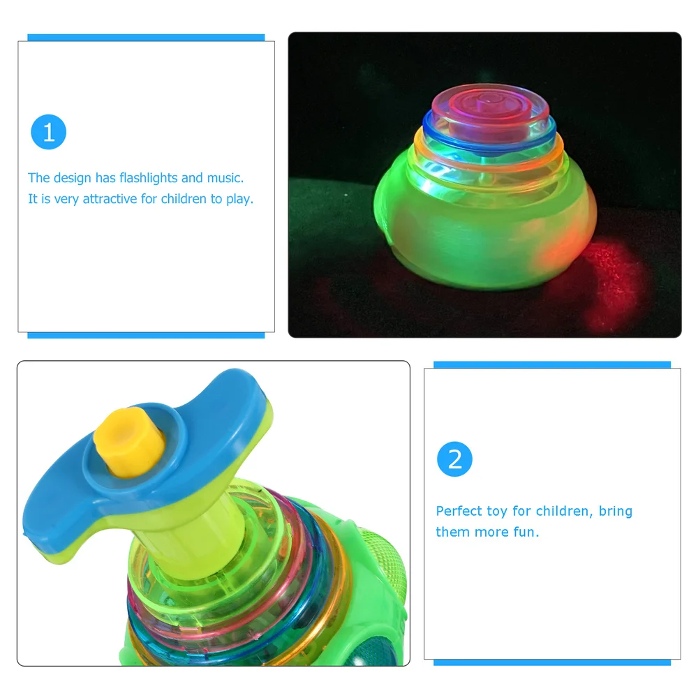 

2pcs Tops Peg Light Spin Glowing Toys (Random Color)