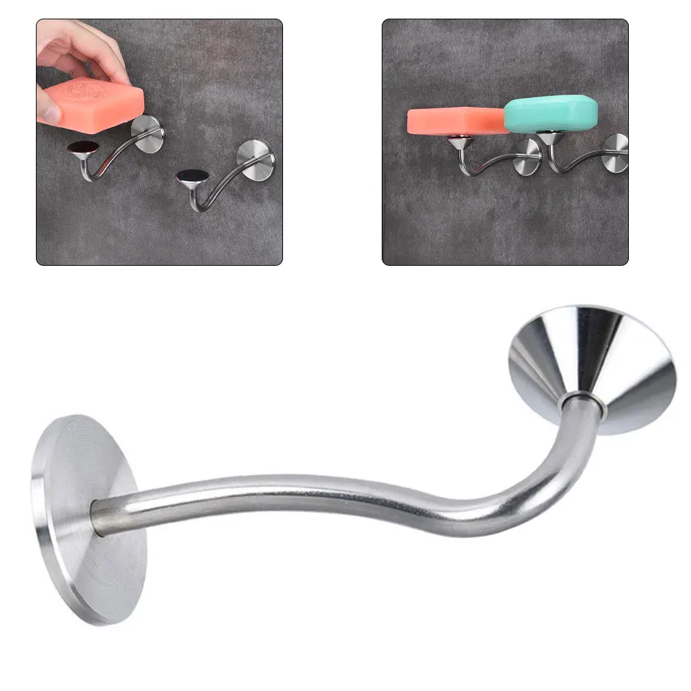 

Magnetic Soap Holder Stainless Steel Storage Tray Magnetic Suction Rack For Bathroom Stainless Steel Wall Mounted Soap Holder