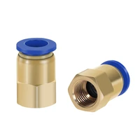 pneumatic quick connector air fitting pcf for 4 6 8 10 12mm hose tube pipe to 18 38 12 14 bsp female thread brass