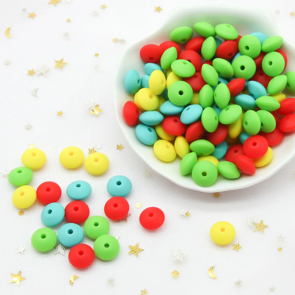 Бусины силиконовые для прорезывателя чечечевицы 12 мм 10 шт.