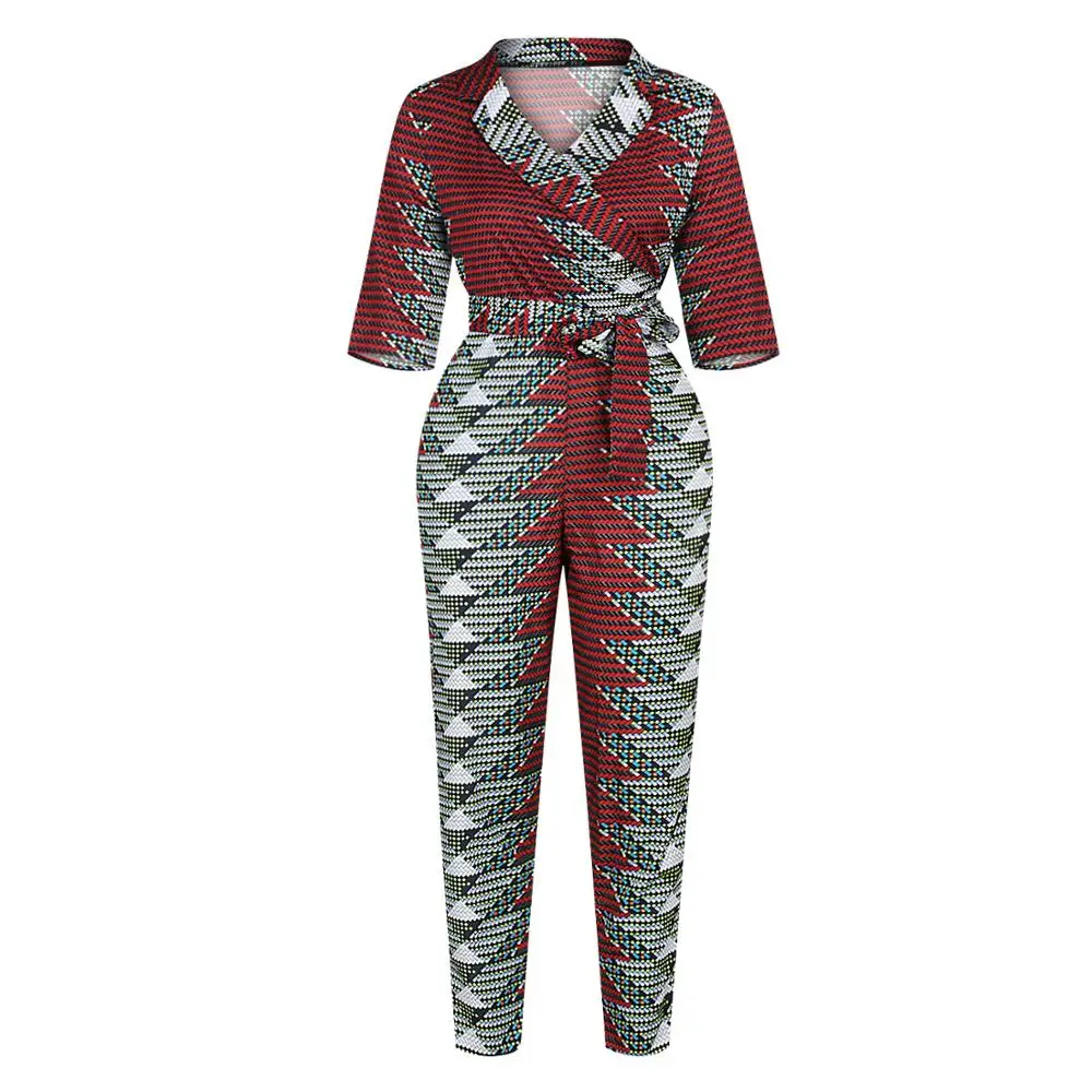 2019 News African Clothes Autumn Ladies Robe Africaine Jumpsuit Plus Pant Dashiki Fashion Dresses for Women | Тематическая одежда