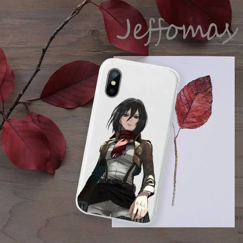 

Anime Japanese attack on Titan Phone Case Transparent for iPhone 11 12 mini pro XS MAX 8 7 6 6S Plus X 5S SE 2020 XR