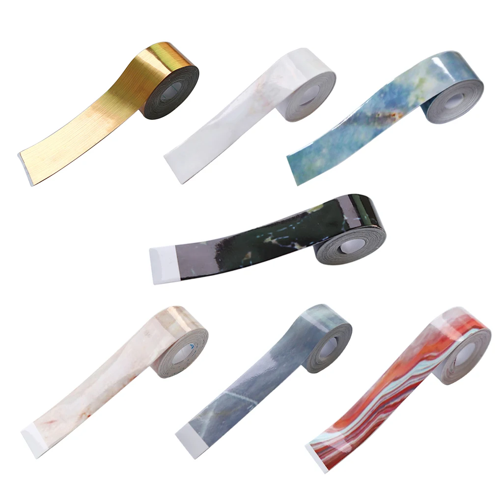 Домашний декор 5 м * 2 см зазор водонепроницаемая фольга лента золотой серебряный