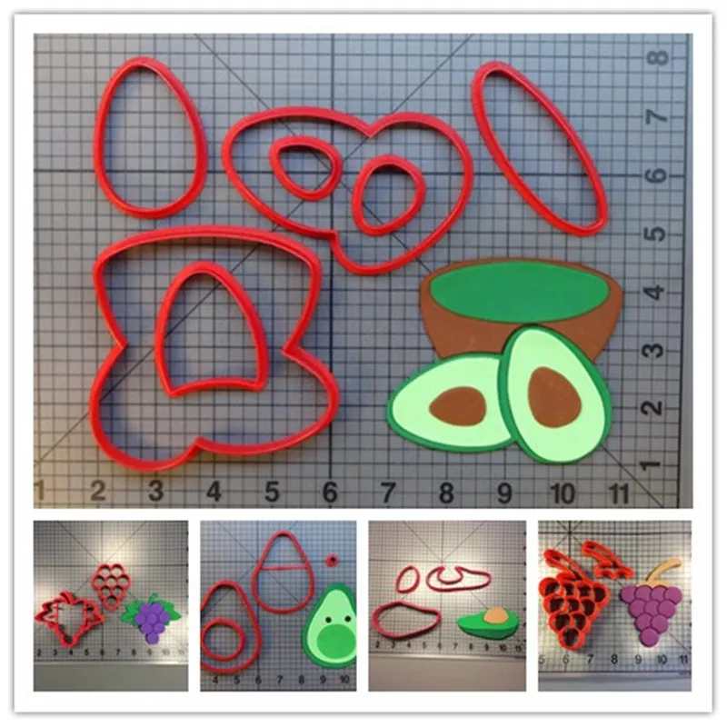 Форма фруктов Виноградная помадка наклеиваемый сахар вырубки для детей