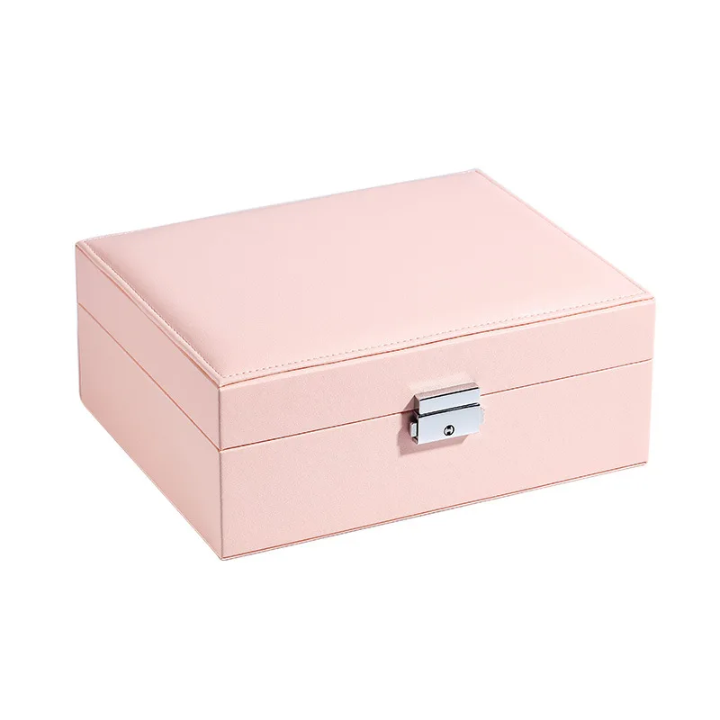

candy color fashion women luxury jewelry box mini style leather Jewelry Storage Case for Home Travel girl gift 200807-43