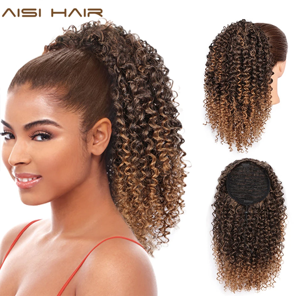 AISI HAIR синтетический кудрявый конский хвост удлинитель для черных женщин