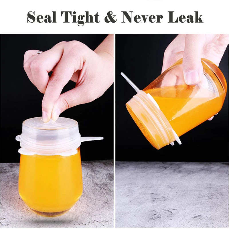 Силиконовые растягивающиеся крышки 6 упаковок различных размеров многоразовые