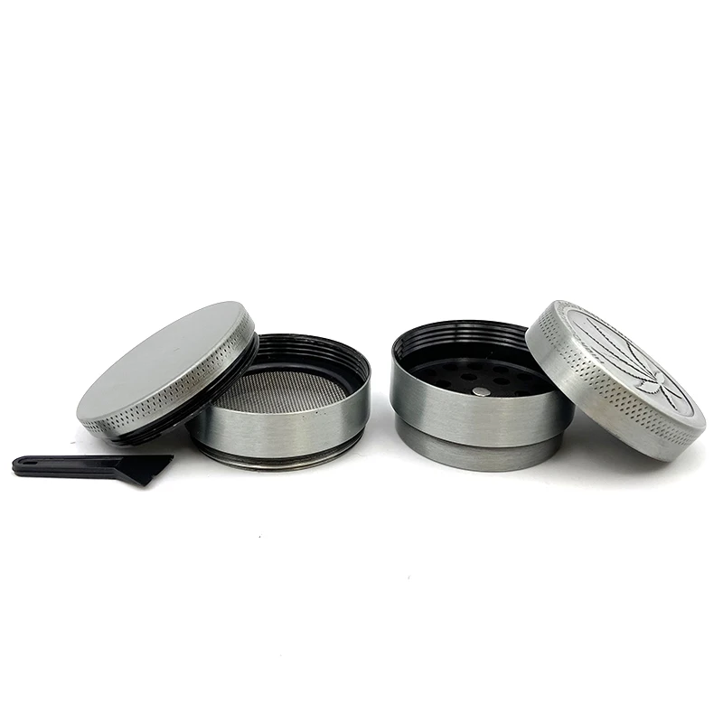 

Metal Leaf Weed Grinder 3/4 Layer Mesh Screen Pollen Catcher Smoke Herb Herbal Spice 40mm 1.57 inch Mini Grinder Smoking