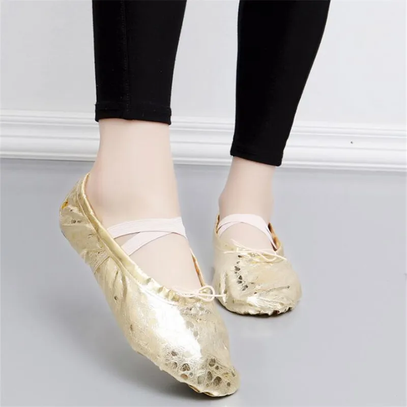 

Fashion Modern Women Dance Sneakers Sequins PU Leather Soft Sole Slip On Jazz Dance Shoes Adults Girls Gymnastics Dance Shoes
