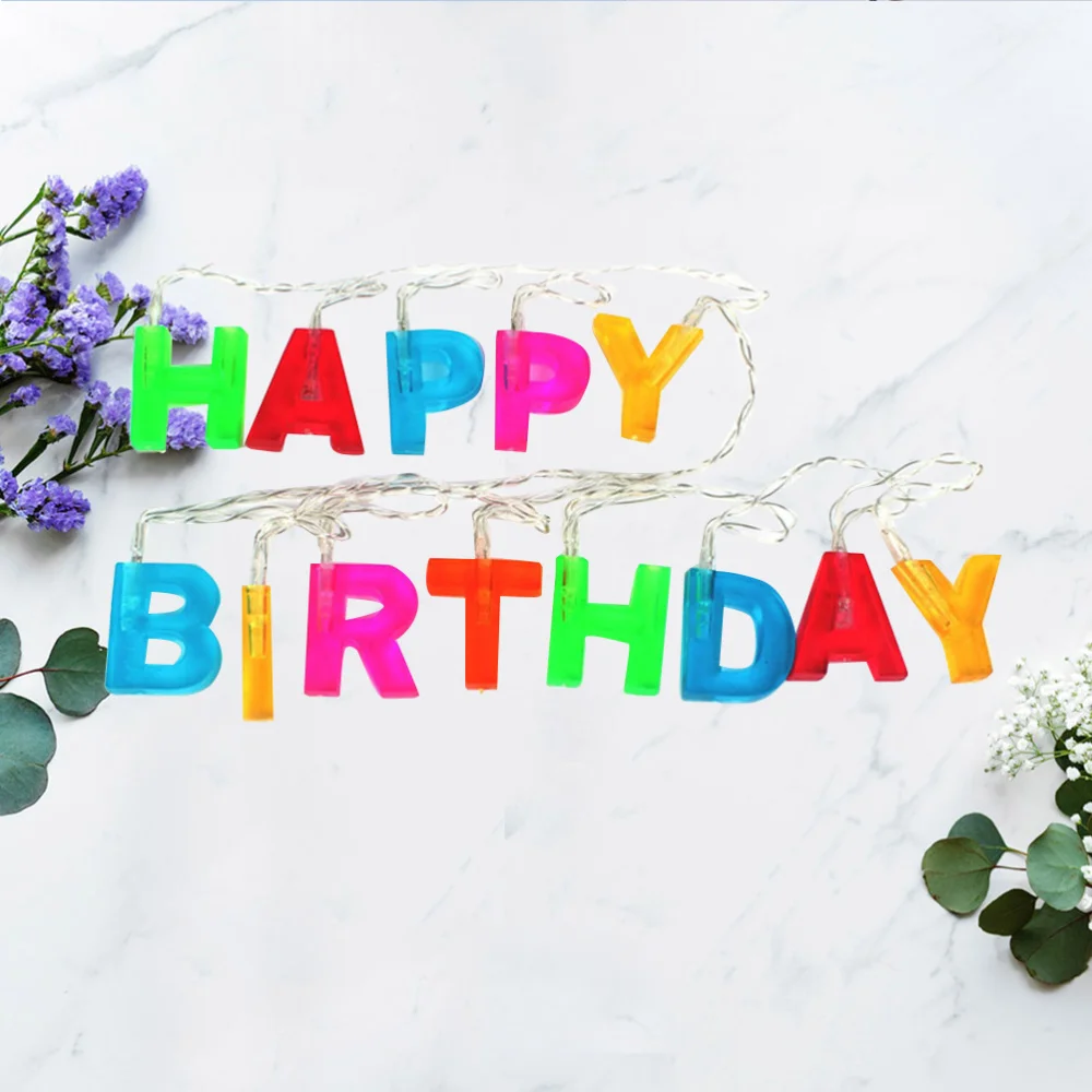 1PC 13M Long LED Letter Lamp String Birthday Party Decorative Creative English Letters for Decor | Дом и сад