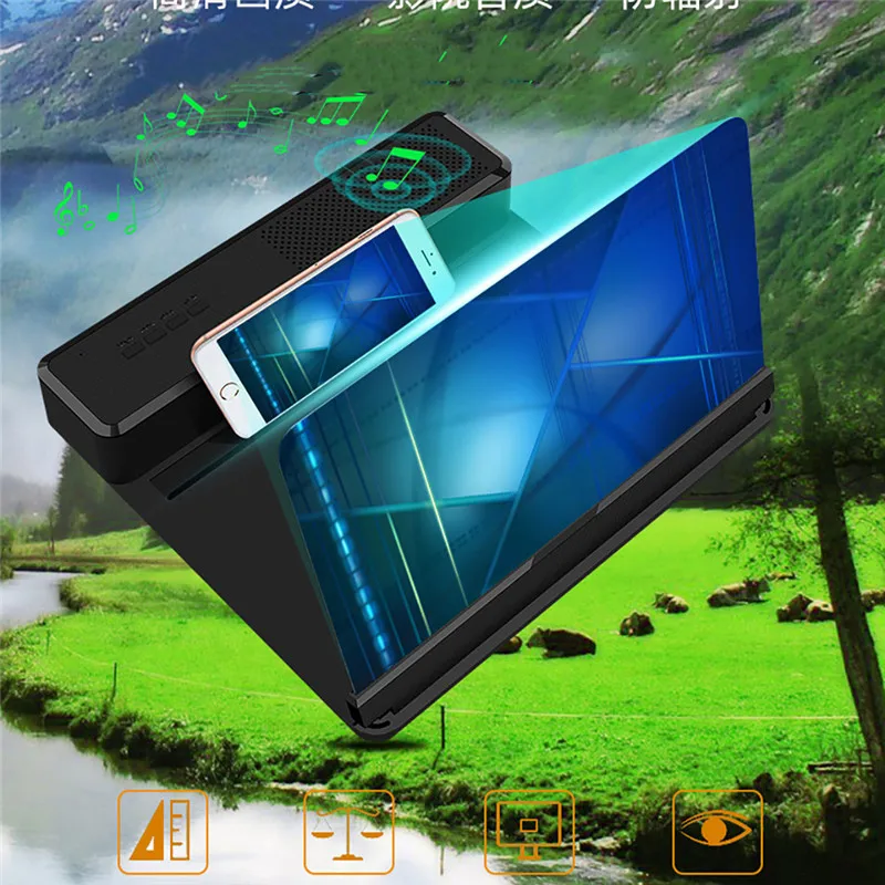 Увеличитель для экрана телефона 12 дюймов HD большой экран 3D видео усилитель звука