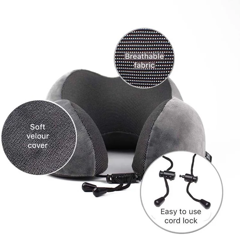 U-образные подушки для шеи из пены с эффектом памяти мягкие медленным