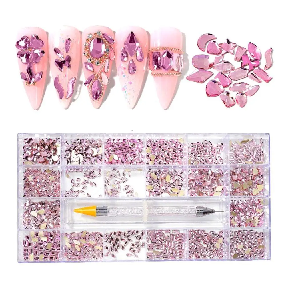 

Crystals Rhinestones 21 Grid Flat Glass Nail Diamond Bling Glass Rhinestone Crystals Jewelry Pcs 2500 Crystals Pcs Box (600 F7Y8