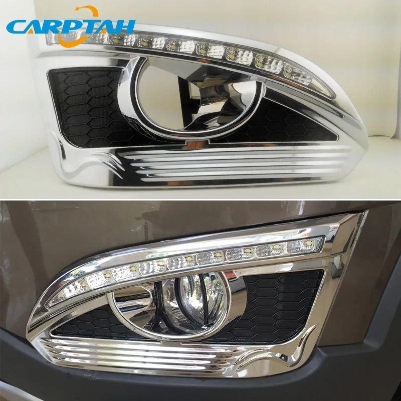 Светодиодный дневной светильник для Chevrolet Captiva 2014 2015 2016 Водонепроницаемый желтый