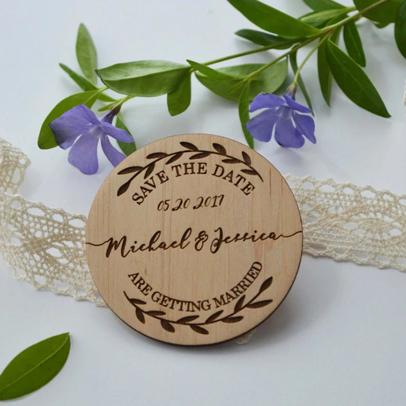 

Antique save the date, wooden save the date magnet, wedding magnet, save the date card, wooden invitation