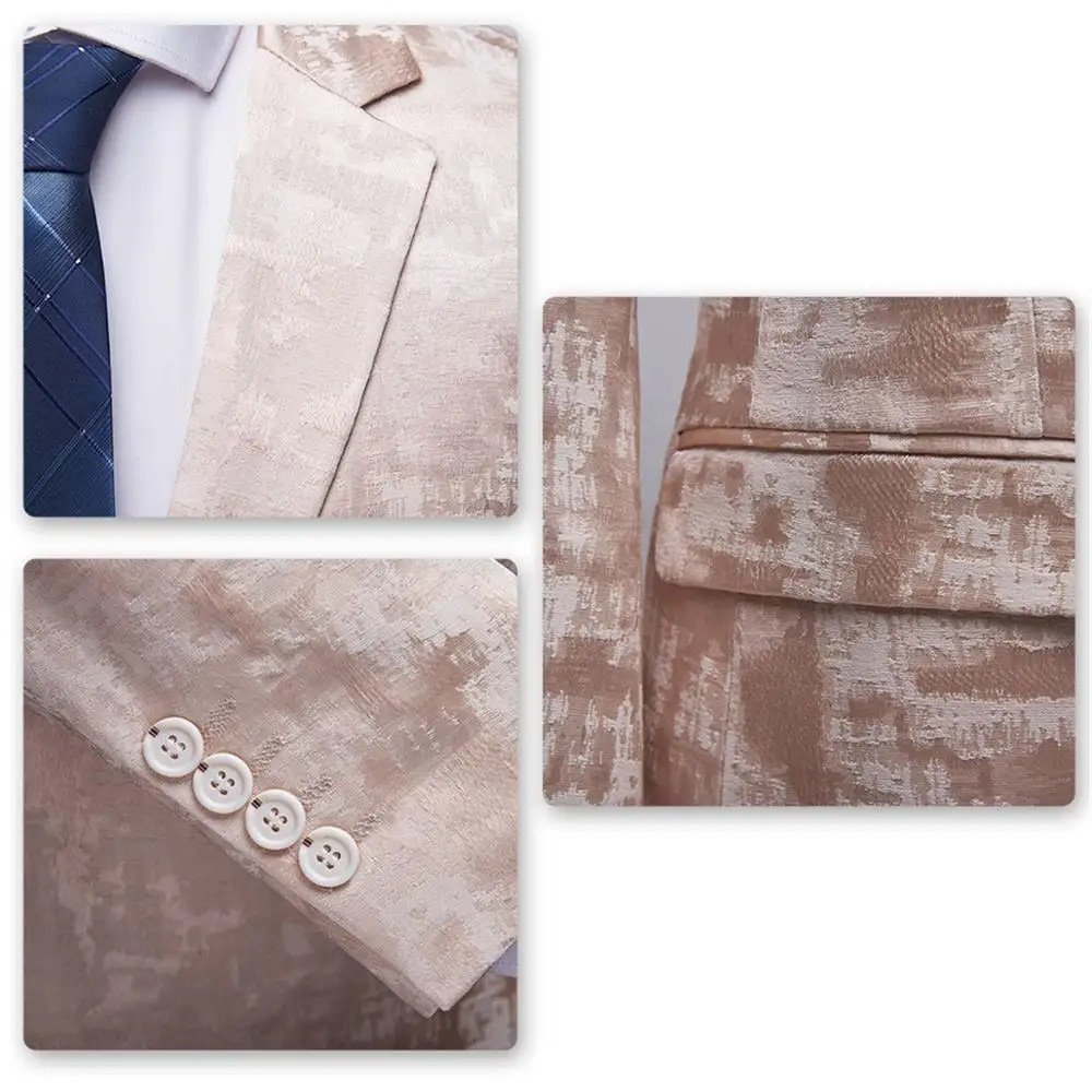 Новый мужской блейзер для свадьбы и куртки вечеринок костюм с двумя пуговицами