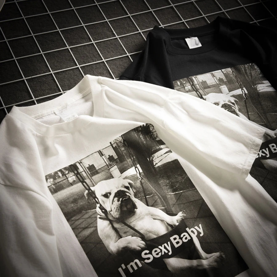

Dog Funny T Shirt Men Cotton Cute Black Harajuku Funny T Shirts Punk Streetwear Black Summer Tops Oversized T Shirt Casual 2021