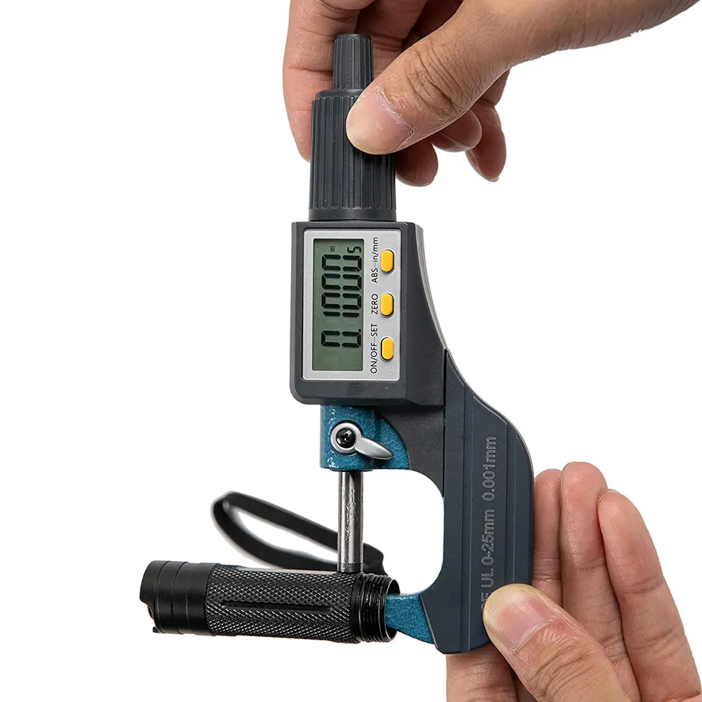 

0.001mm Electronic Outside Micrometer 0-25mm Digital Micrometer Caliper Gauge Meter Micrometer Carbide Tip Measure Tools