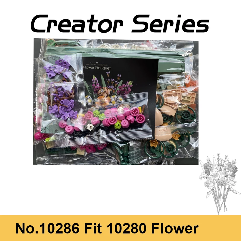 

878pcs Creator Bonsai Tree Plant Sakura Cherry Blossom Compatible 10281 Building Blocks Bricks Toys For Girls Valentine Gifts