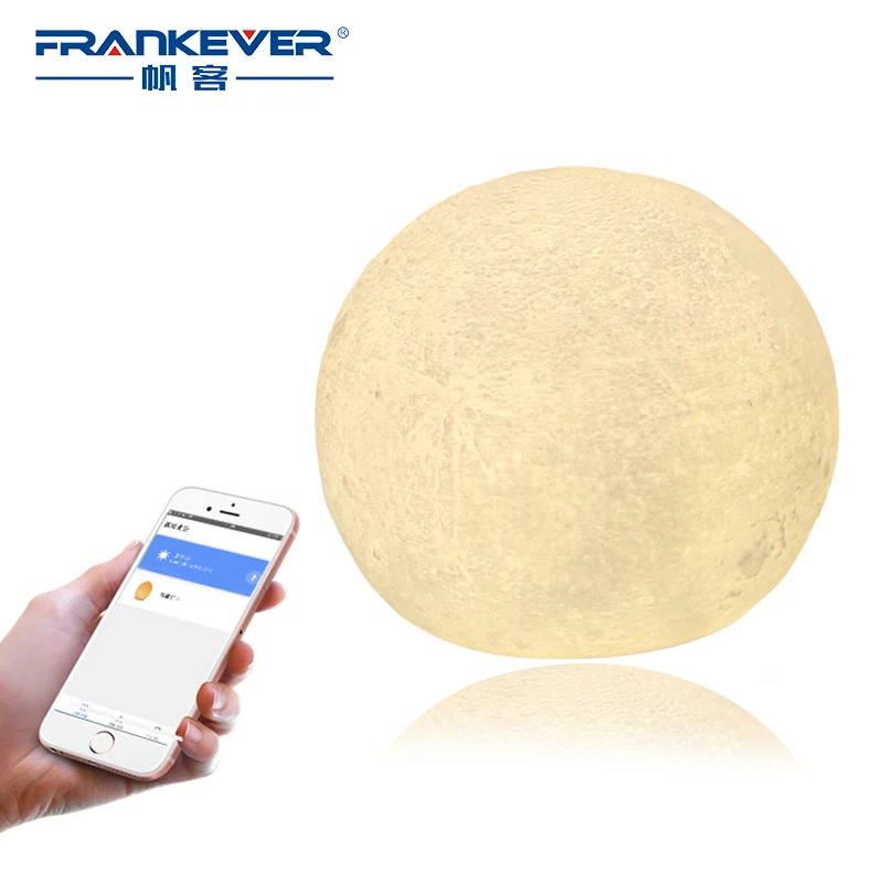 Умная Лунная лампочка FrankEver WIFI с таймером сенсорного цвета совместимая Alexa google