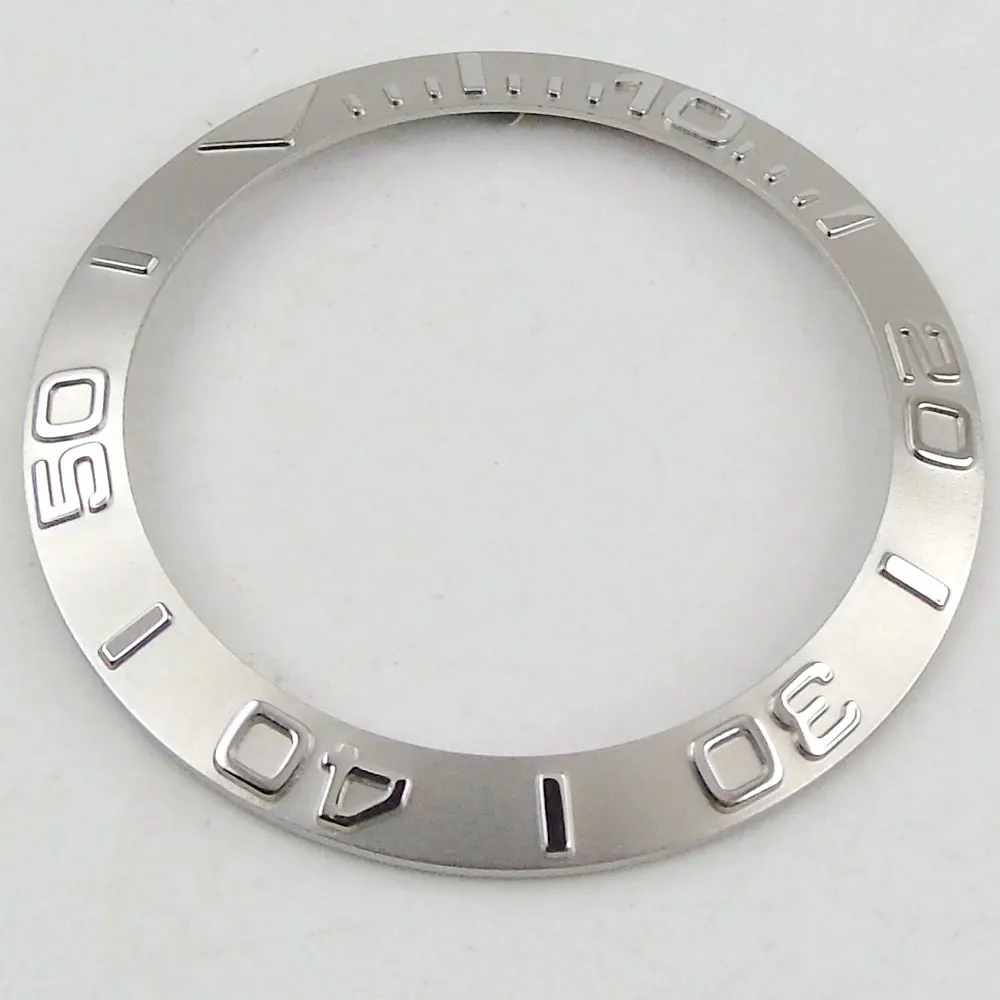 

Replacement silver Brushed Bezel Insert fit for 40MM SUB GMT Watch SKX007 7002 Ceramic
