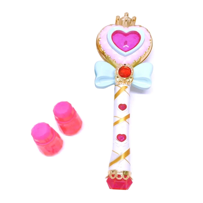 

Summer Toy Outdoor Games Magic Stick Wand Bubble Machine Musical Bubble Maker with Light Outdoor Gift for Toddler Girls