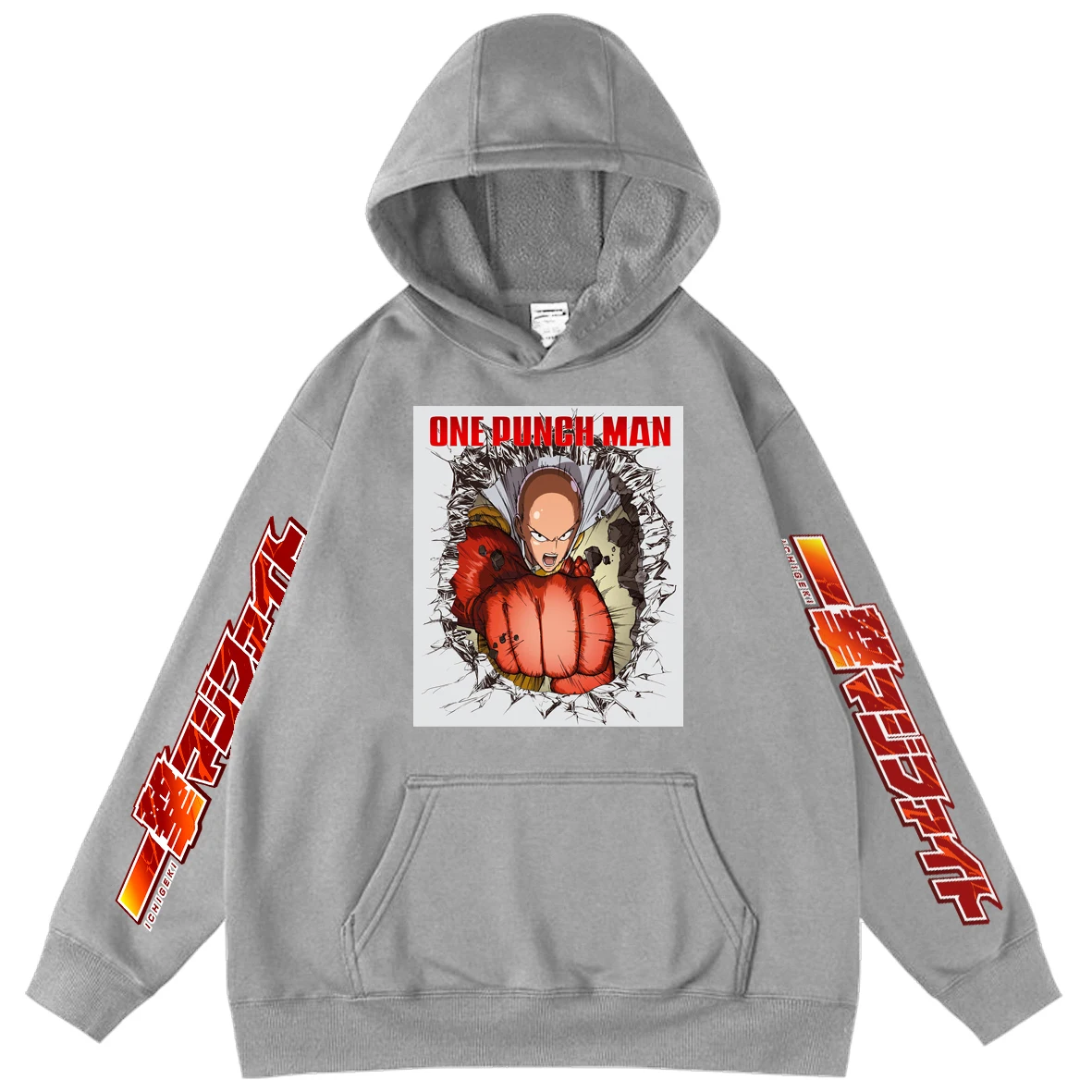 

One Punch Man Anime Hoodie Sweatshirt Men's Oversized Hoodies Letter Printed Pullover Hot Sale Funny Hooded Clothes Sportswear