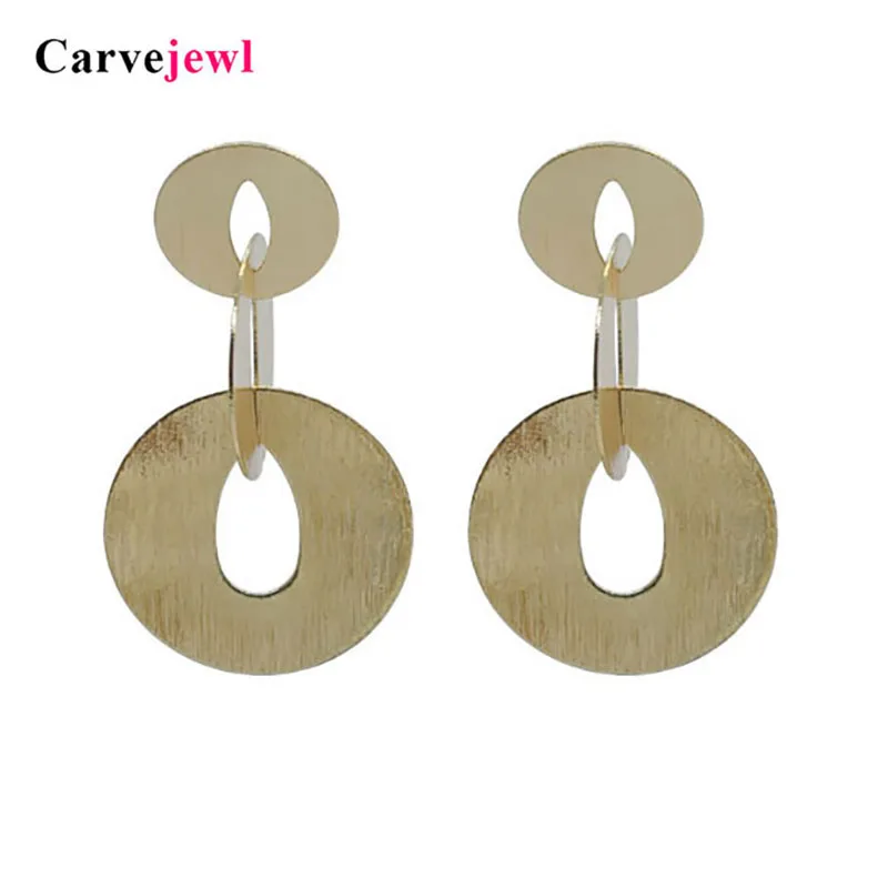 Carvejewl серьги круглые висячие для женщин подарок девушек простые модные
