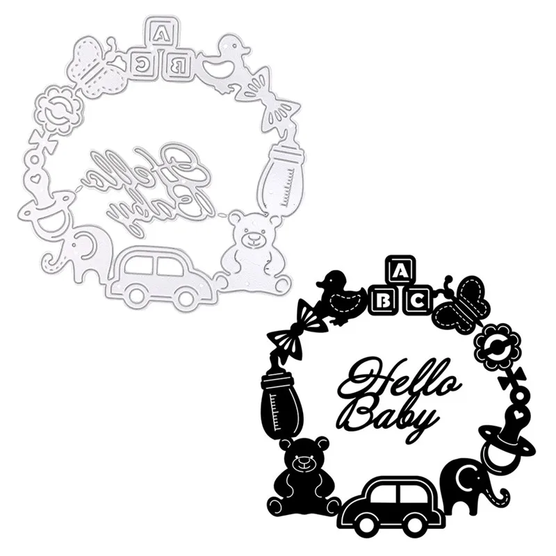 Металлические Вырубные штампы Kokorosa Hello Baby автомобиль игрушки слон круг для