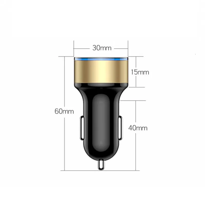 Автомобильный 3.1A двойной Порты и разъёмы USB Зарядное устройство 12 V-24 V розетка для