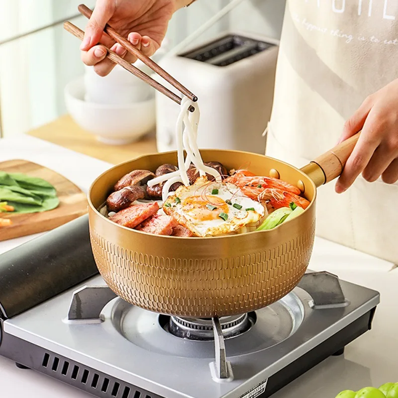 

Non Stick Pot Cooking Set Japanese Style Pan Home Gas Stove Boiling Soup Ramen Complementary Food Hot Milk Pot Cookware Utensils