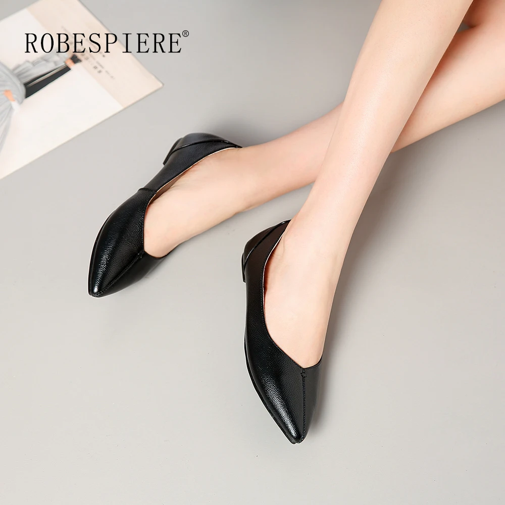 ROBESPIERE Новинка туфли на плоской подошве с острым носком и v образным вырезом
