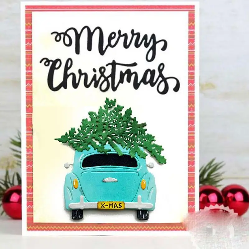 DIY рождественская елка и автомобильный металлический Трафаретный вырубной штамп